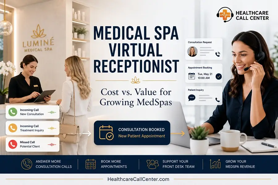 Medical Spa Virtual Receptionist: Cost vs. Value for Growing MedSpas